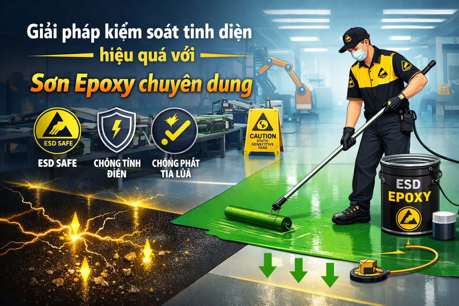 Giải pháp sơn epoxy chống tĩnh điện