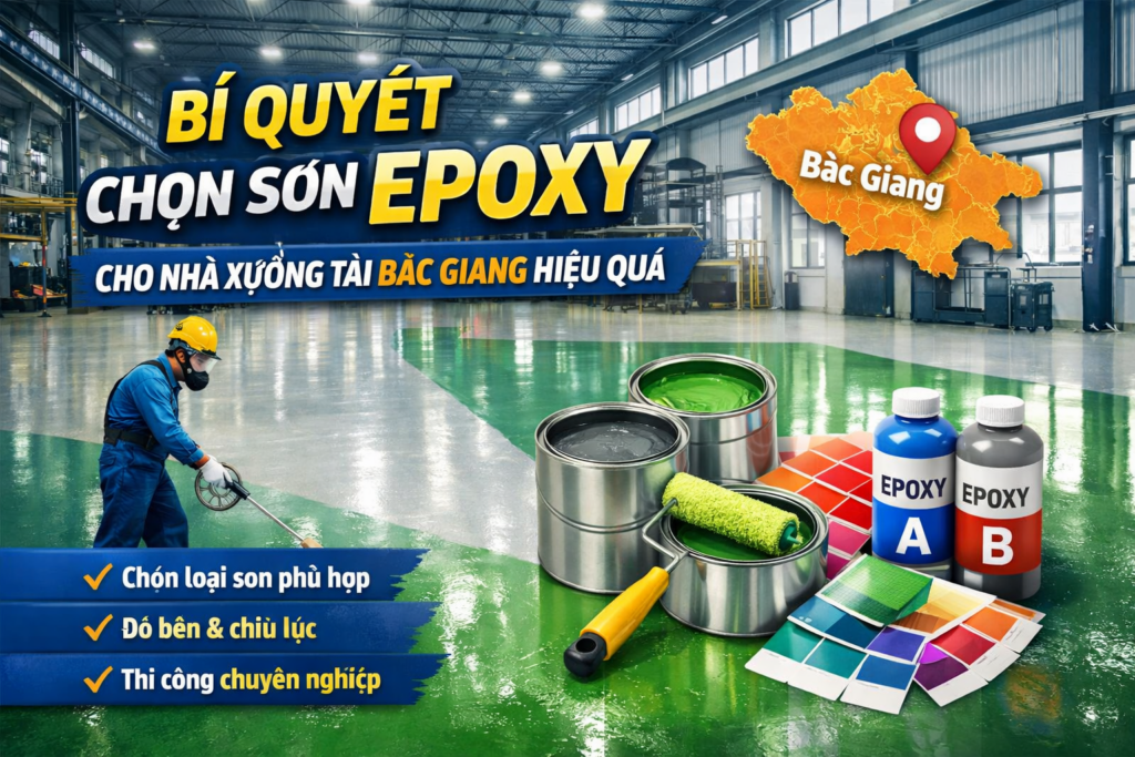 thi công sơn epoxy nhà xưởng tại Bắc Giang