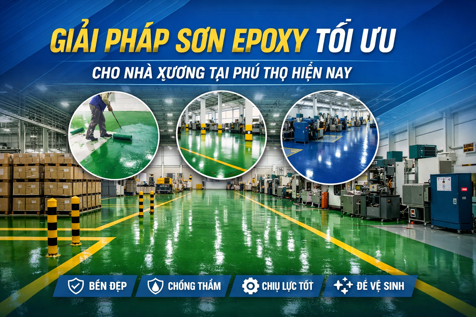 thi công sơn epoxy nhà xưởng tại Phú Thọ 