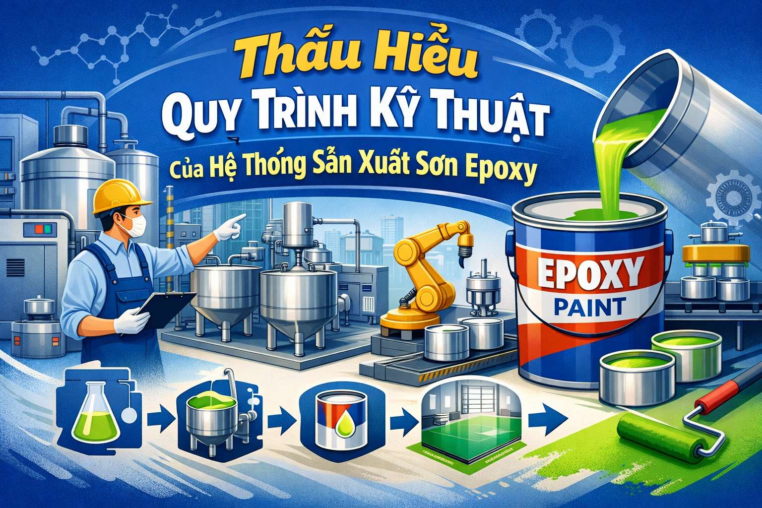 dây chuyền sản xuất sơn epoxy