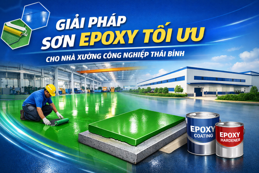 thi công sơn epoxy nhà xưởng tại Thái Bình