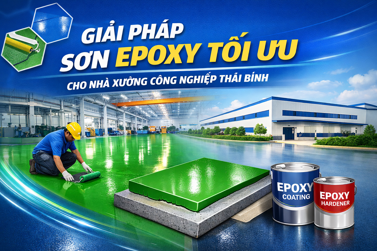 thi công sơn epoxy nhà xưởng tại Thái Bình
