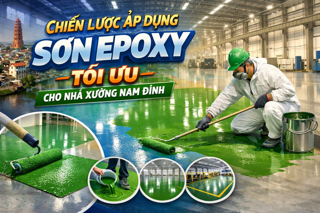 Thi công sơn epoxy nhà xưởng tại Nam Định