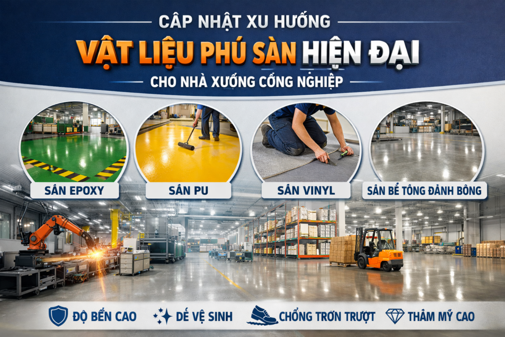 vật liệu phủ sàn nhà xưởng