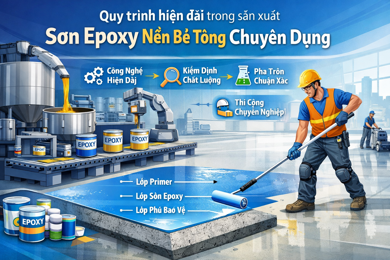 sản xuất sơn epoxy nền bê tông