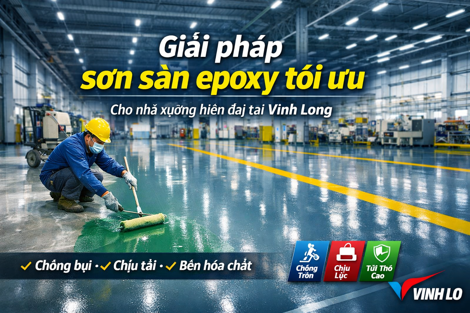 thi công sơn epoxy nhà xưởng tại Vĩnh Long