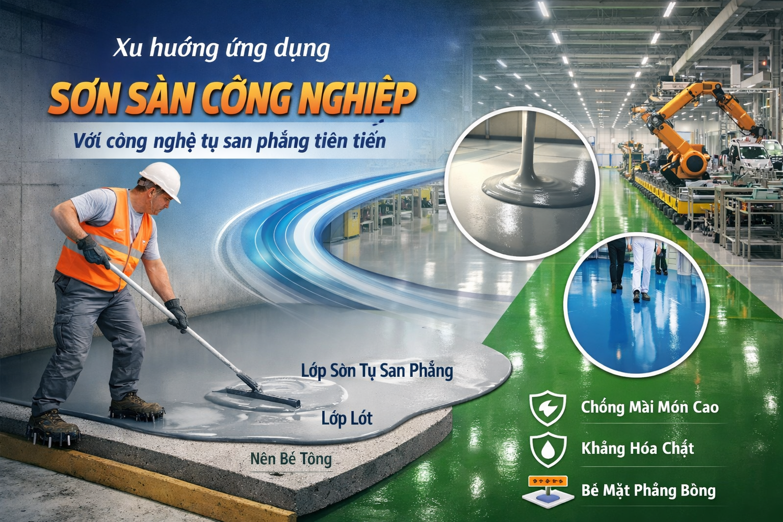 sơn epoxy tự san phẳng
