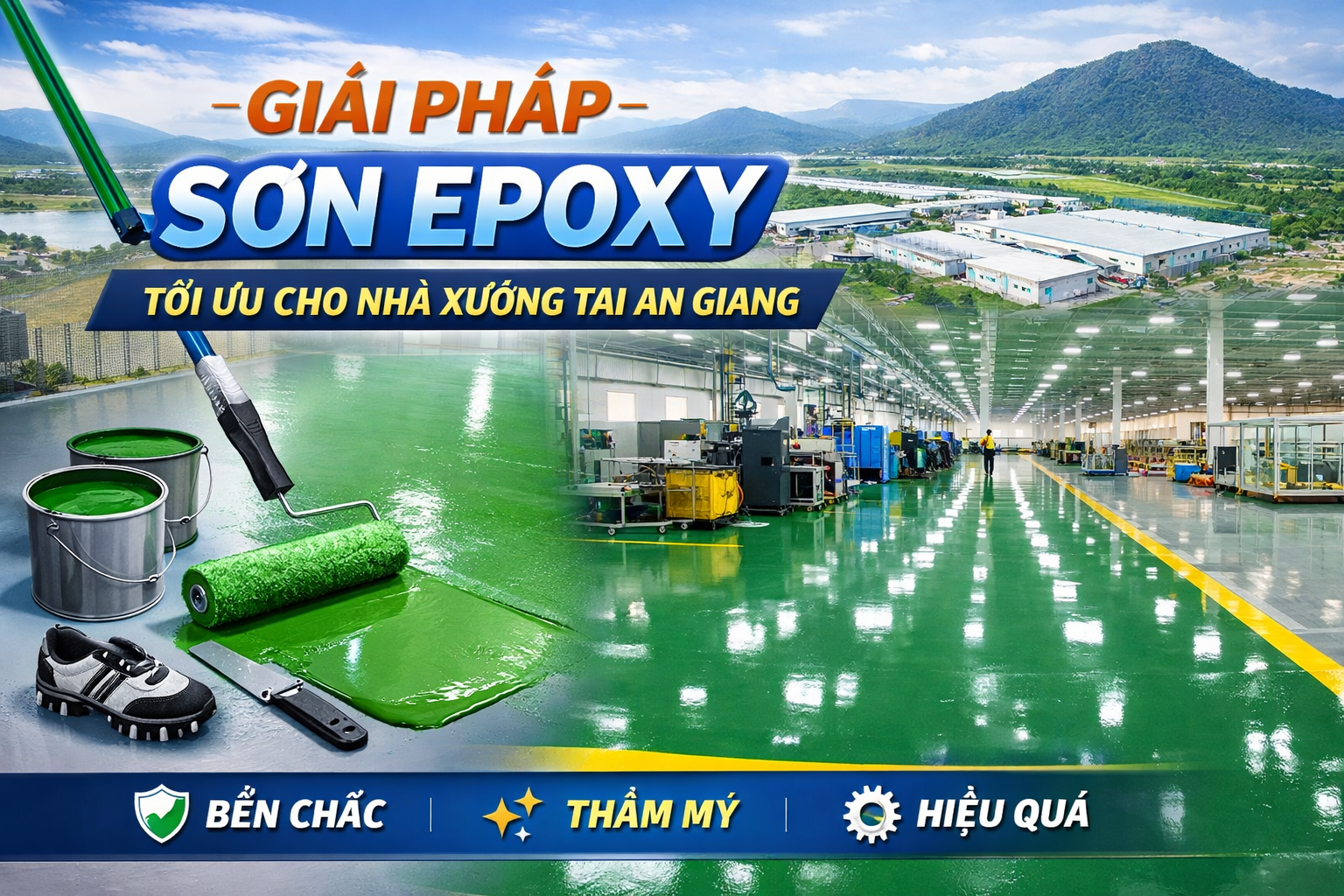 Giải pháp thi công sơn epoxy nhà xưởng tại An Giang