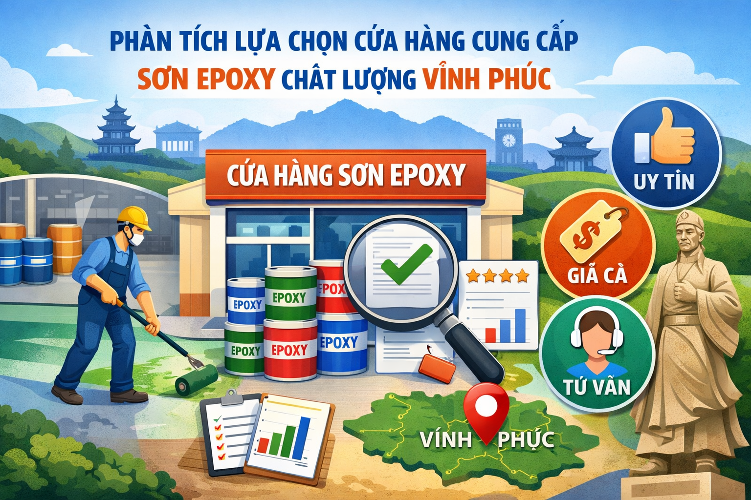 Cửa hàng mua bán sơn epoxy tại Vĩnh Phúc