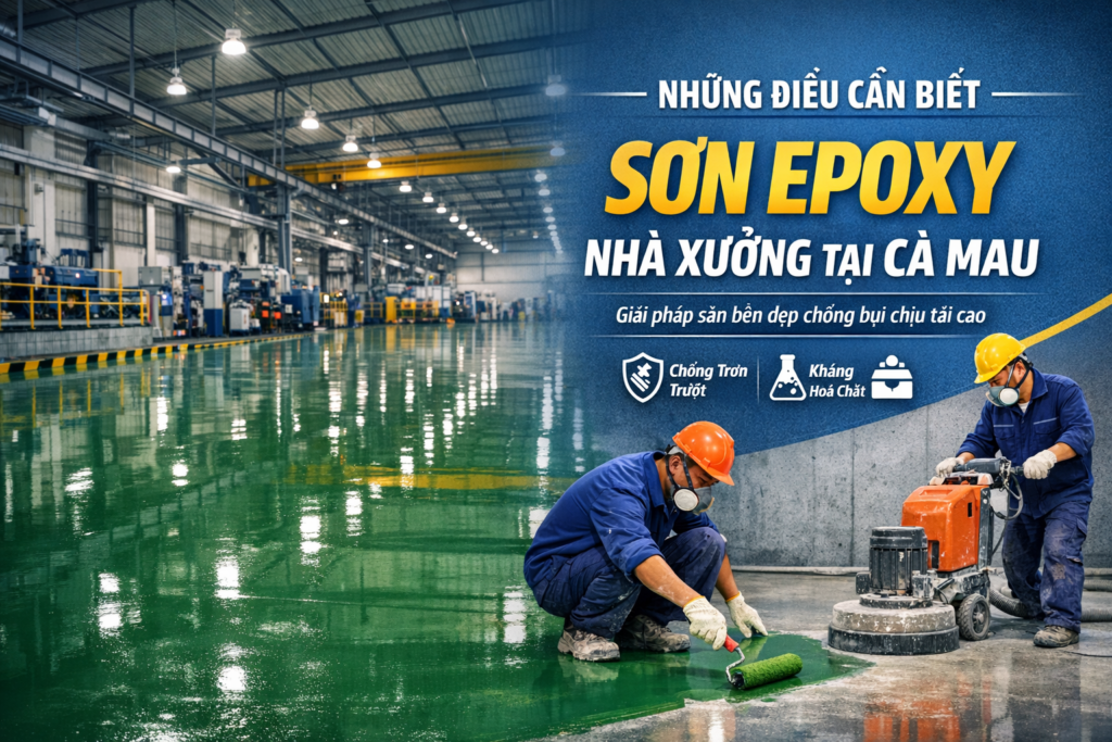 thi công sơn epoxy nhà xưởng tại Cà Mau