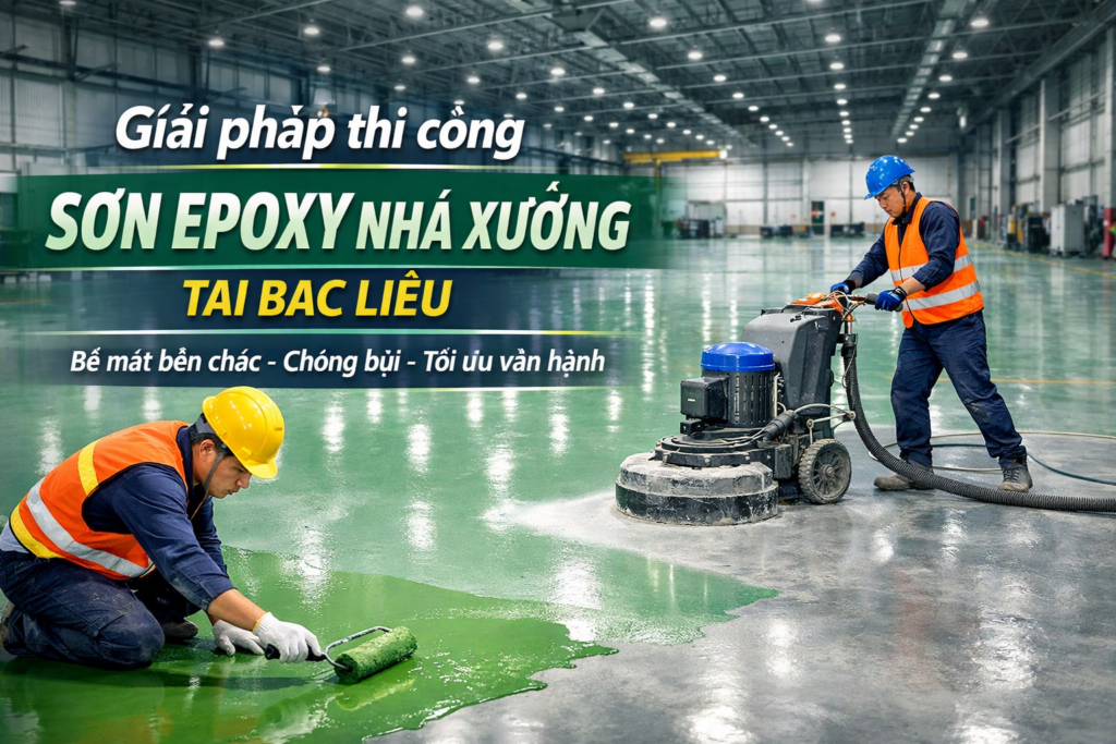 thi công sơn epoxy nhà xưởng tại Bạc Liêu