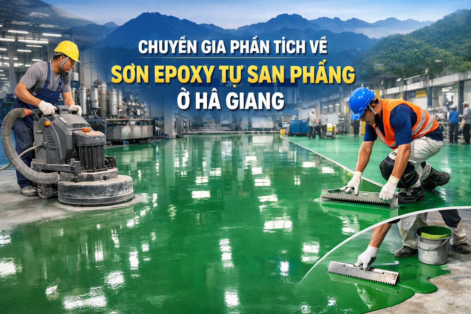 thi công sơn epoxy tự san phẳng tại Hà Giang