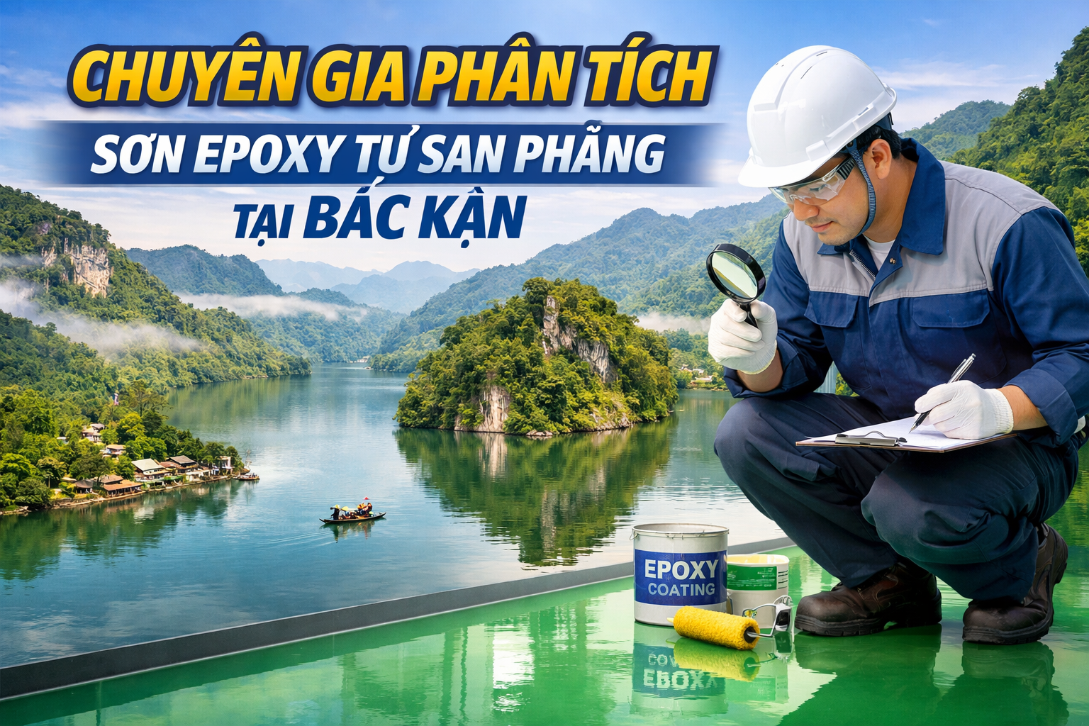 thi công sơn epoxy tự san phẳng tại Bắc Kạn