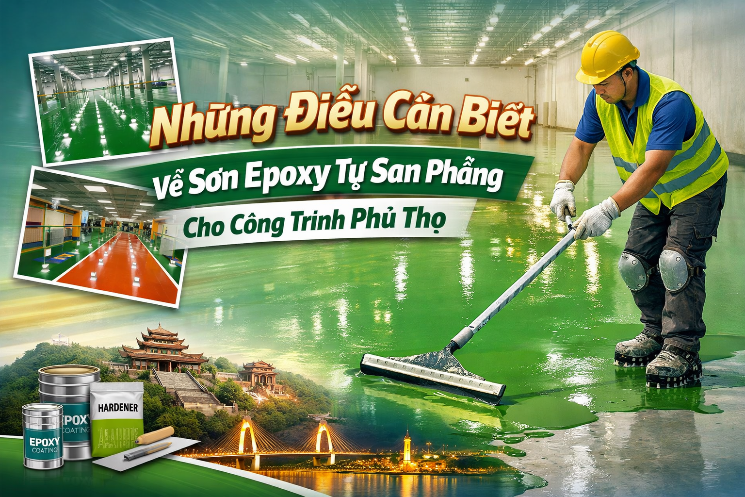  thi công sơn epoxy tự san phẳng tại Phú Thọ