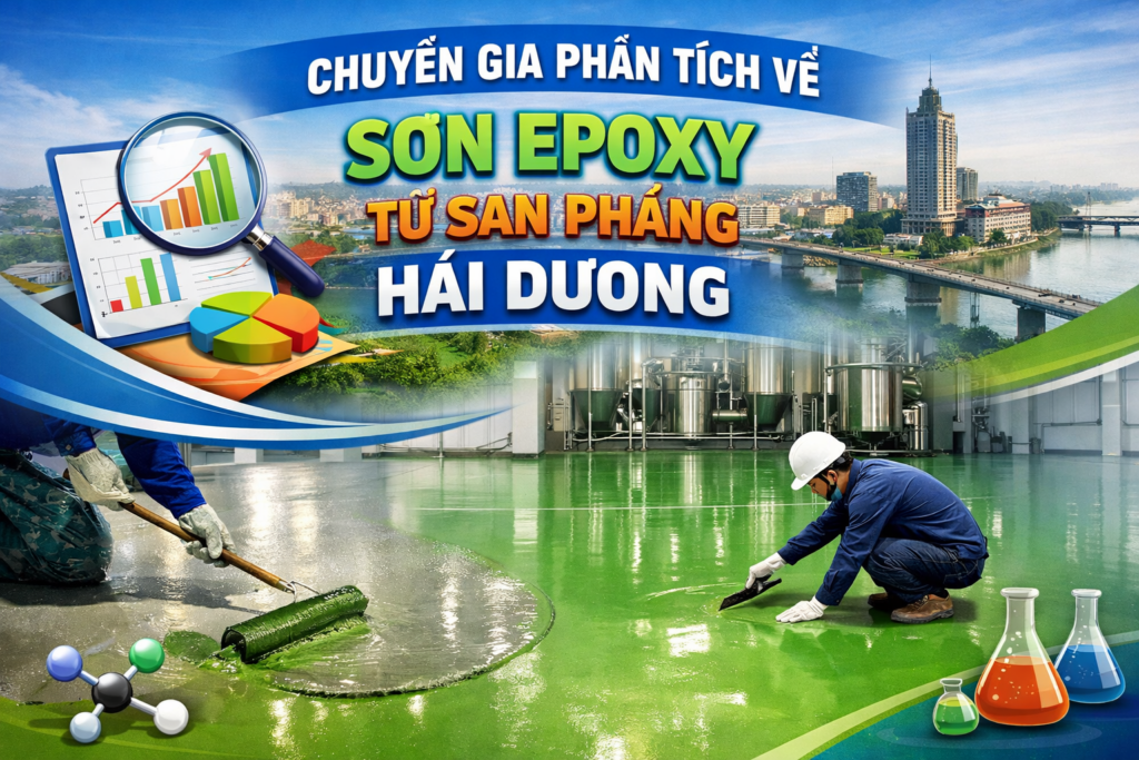 thi công sơn epoxy tự san phẳng tại Hải Dương