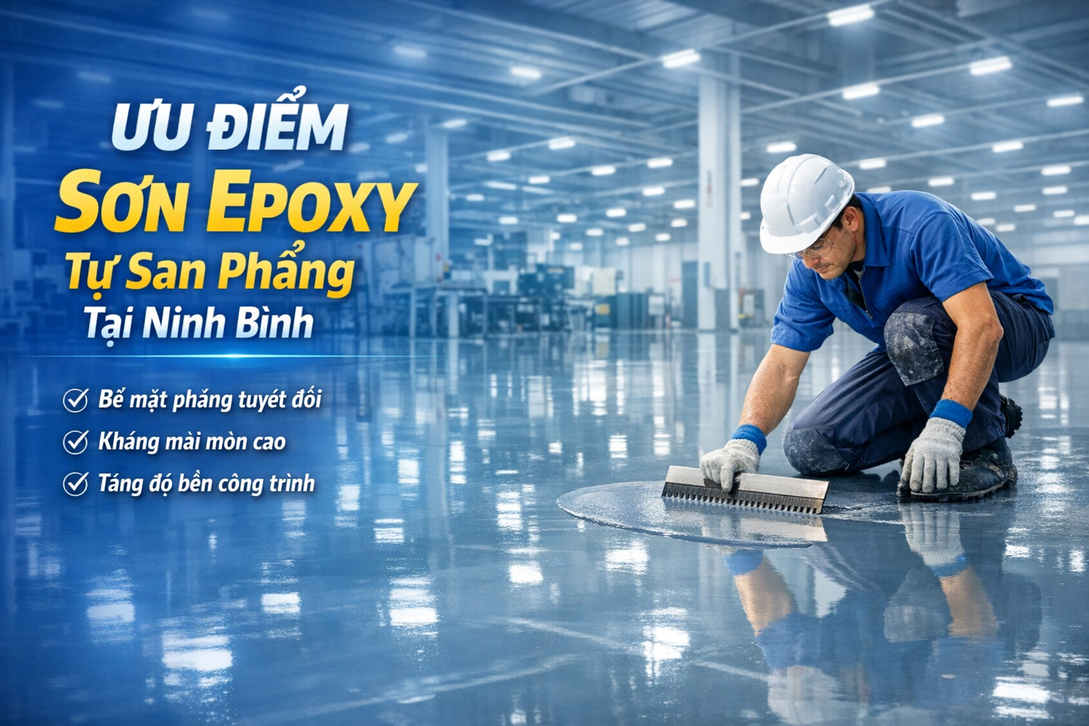 thi công sơn epoxy tự san phẳng tại Ninh Bình