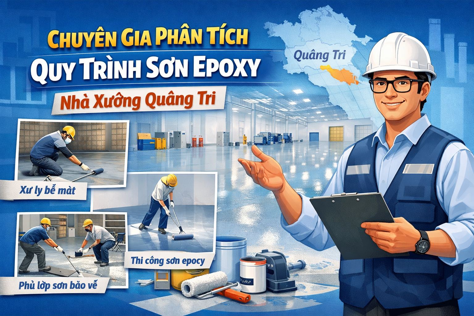 thi công sơn epoxy nhà xưởng tại Quảng Trị 