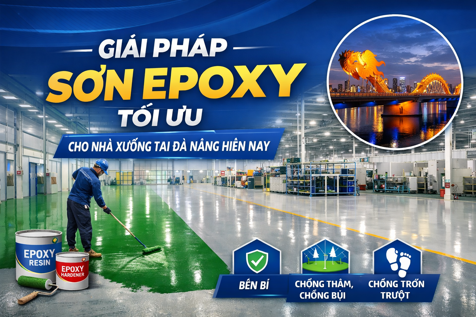  thi công sơn epoxy nhà xưởng tại Đà Nẵng