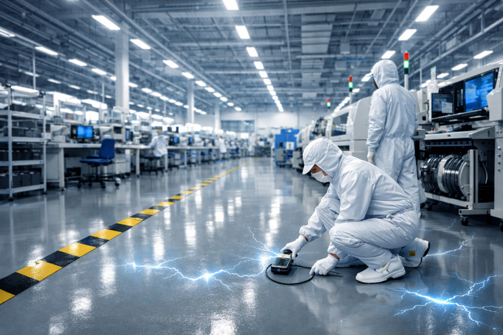 thi công sơn epoxy chống tĩnh điện tại Bắc Ninh