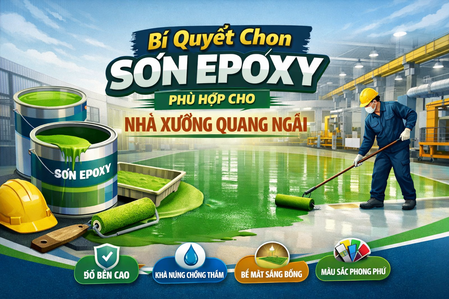thi công sơn epoxy nhà xưởng tại Quảng Ngãi