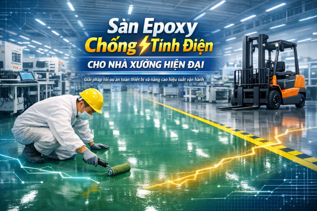 thi công sơn epoxy chống tĩnh điện tại TP Hồ Chí Minh
