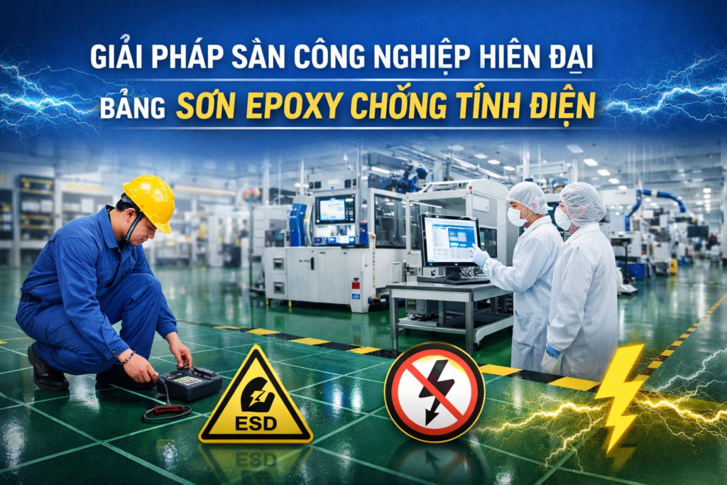 thi công sơn epoxy chống tĩnh điện tại Cần Thơ