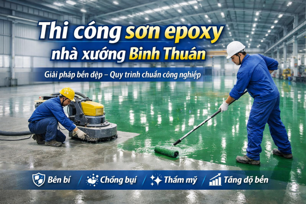 thi công sơn epoxy nhà xưởng tại Bình Thuận