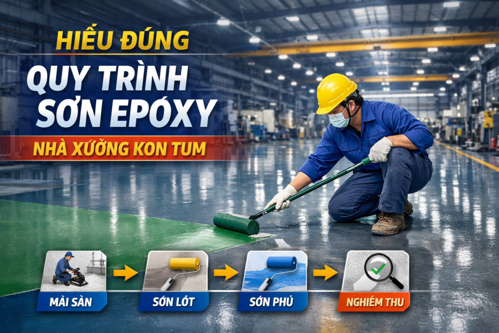 thi công sơn epoxy nhà xưởng tại Kon Tum