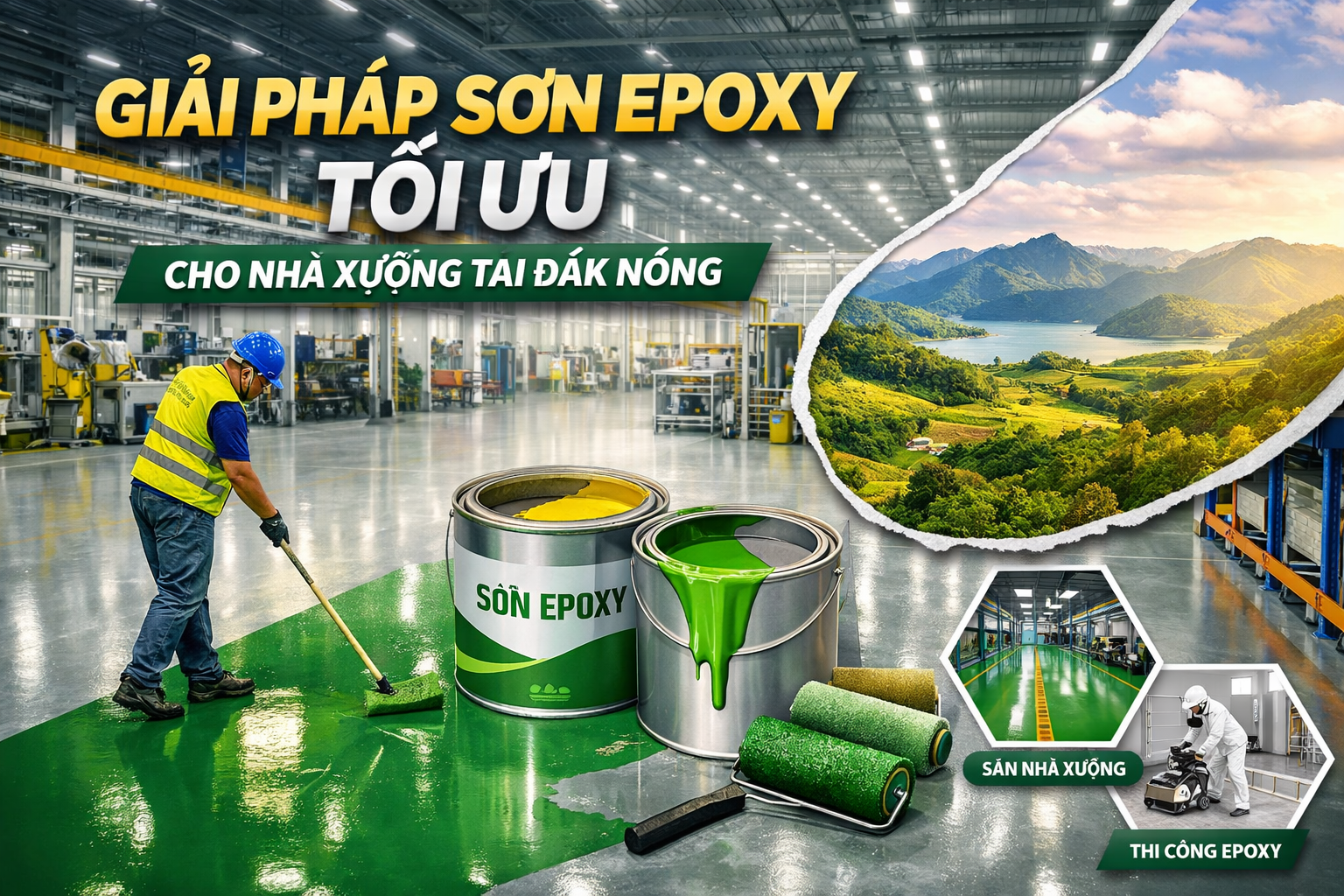 thi công sơn epoxy nhà xưởng tại Đắk Nông