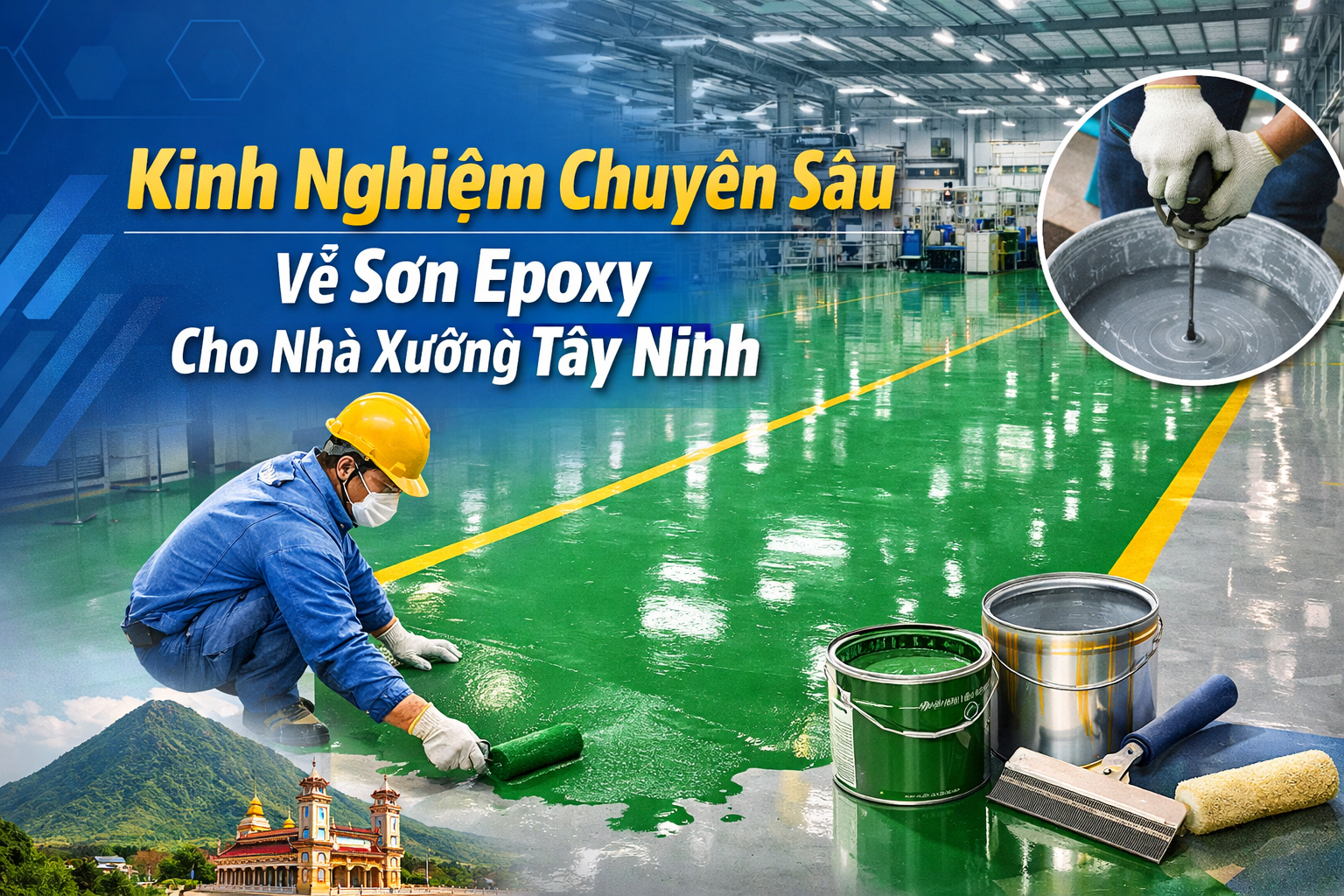 thi công sơn epoxy nhà xưởng tại Tây Ninh 