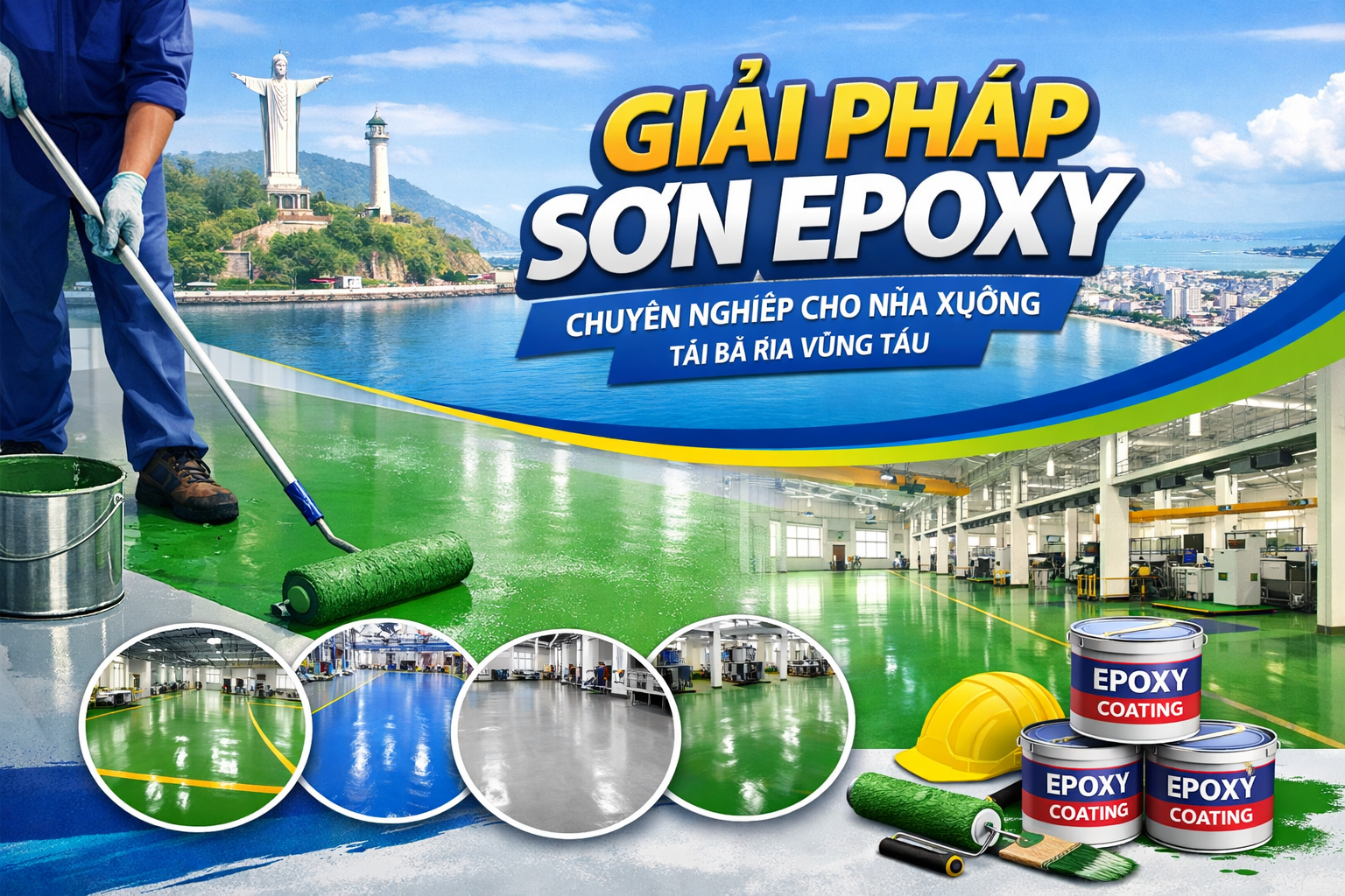 thi công sơn epoxy nhà xưởng tại Bà Rịa Vũng Tàu