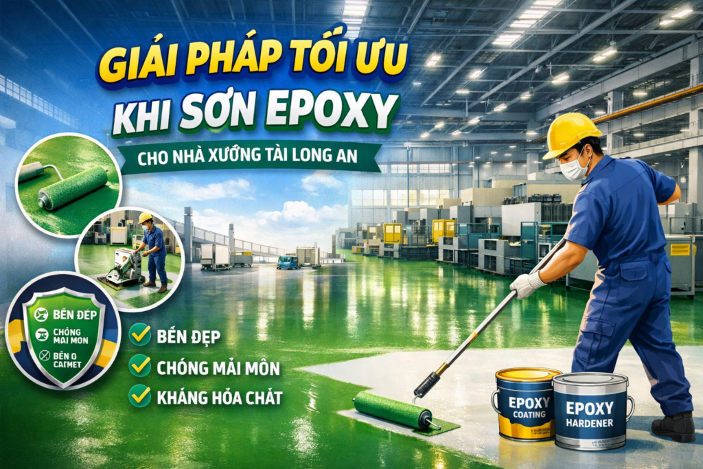 thi công sơn epoxy nhà xưởng tại Long An